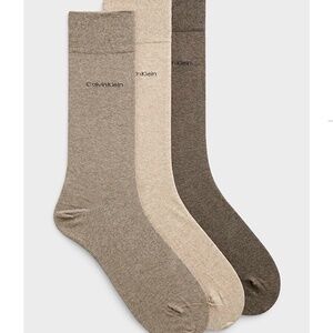 Calvin Klein fine knit solid socks pack of 3 NWT